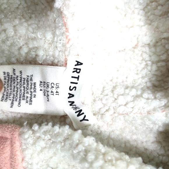 New without tags pretty pink hooded poncho girls 4t - Picture 2 of 4